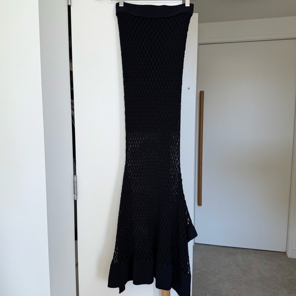 COS Brand New Asymmetric Open-knit Skirt Black Mesh Maxi Skirt. Size S. - Picture 12 of 14